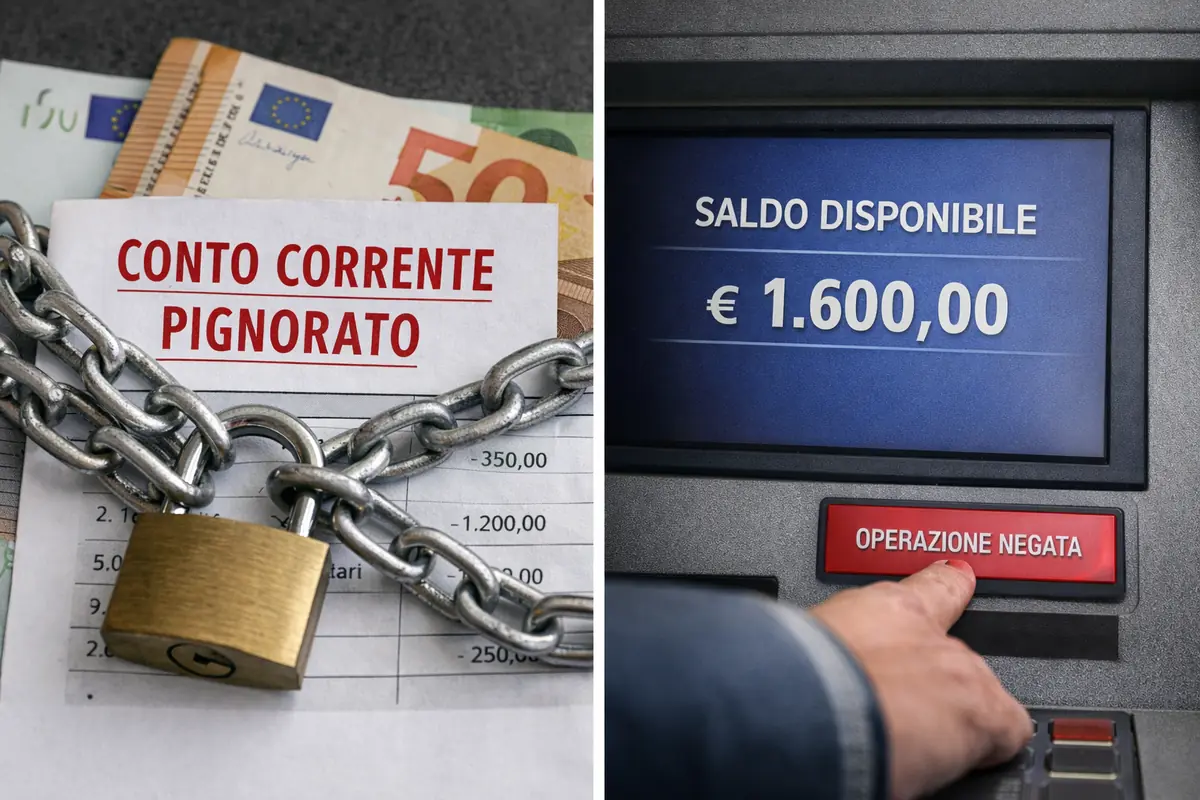 Conto corrente pignorato: non possono bloccarti più di questa cifra