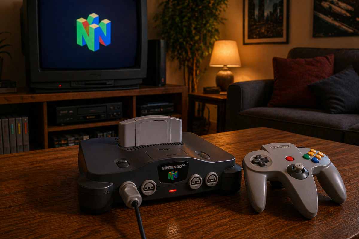 nintendo 64 in un salotto