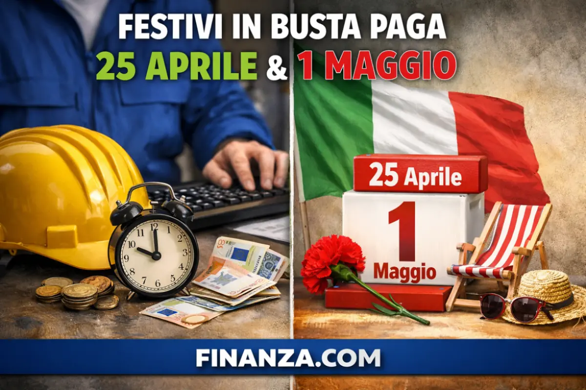 Festivi in busta paga: quanto guadagni davvero il 25 aprile e il 1° maggio, se lavori o resti a casa