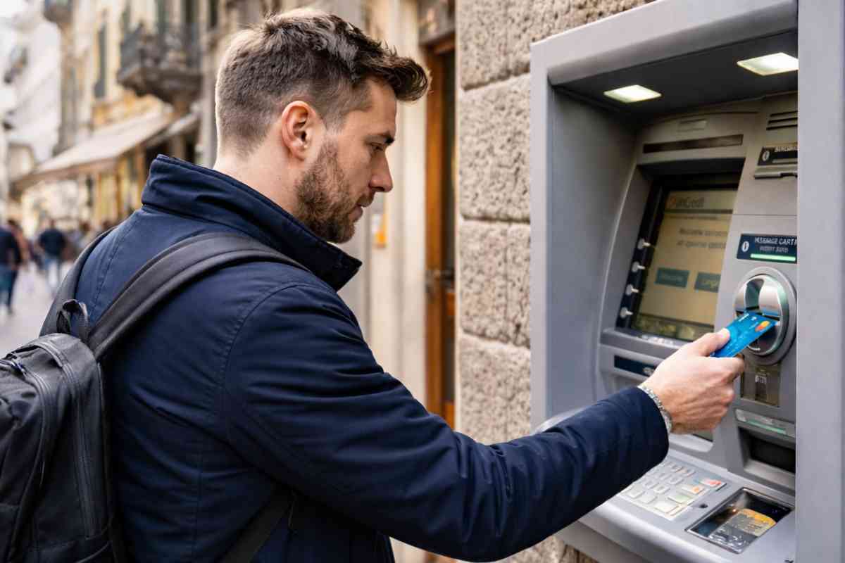 Bancomat, il nuovo trucco "del filo" che ti svuota il conto