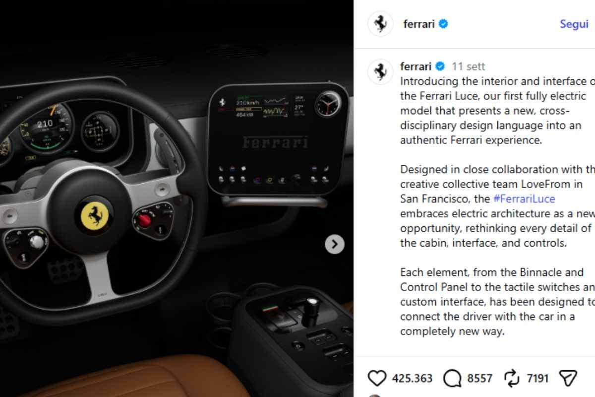 Interni Ferrari Luce 
