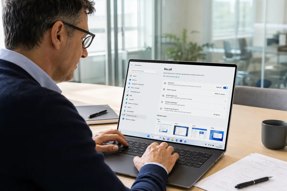 Recall offre controlli per privacy e cronologia