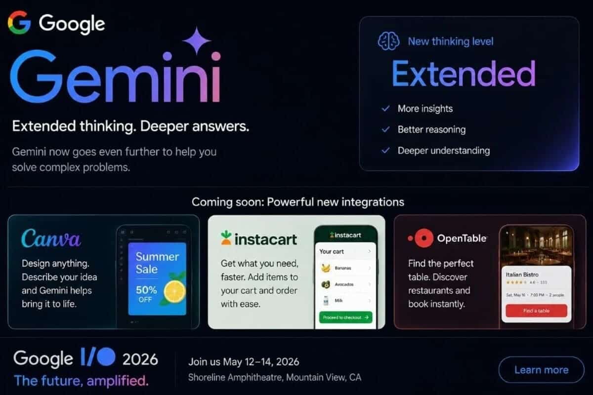 Schermata dell'app Google Gemini con la nuova opzione Thinking level visibile nel pannello di selezione dei modelli, con le modalità Veloce e Pro