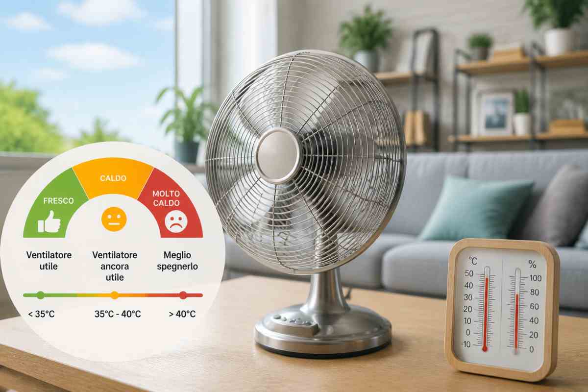 Ventilatore acceso in una stanza calda: quando spegnerlo se fa troppo caldo