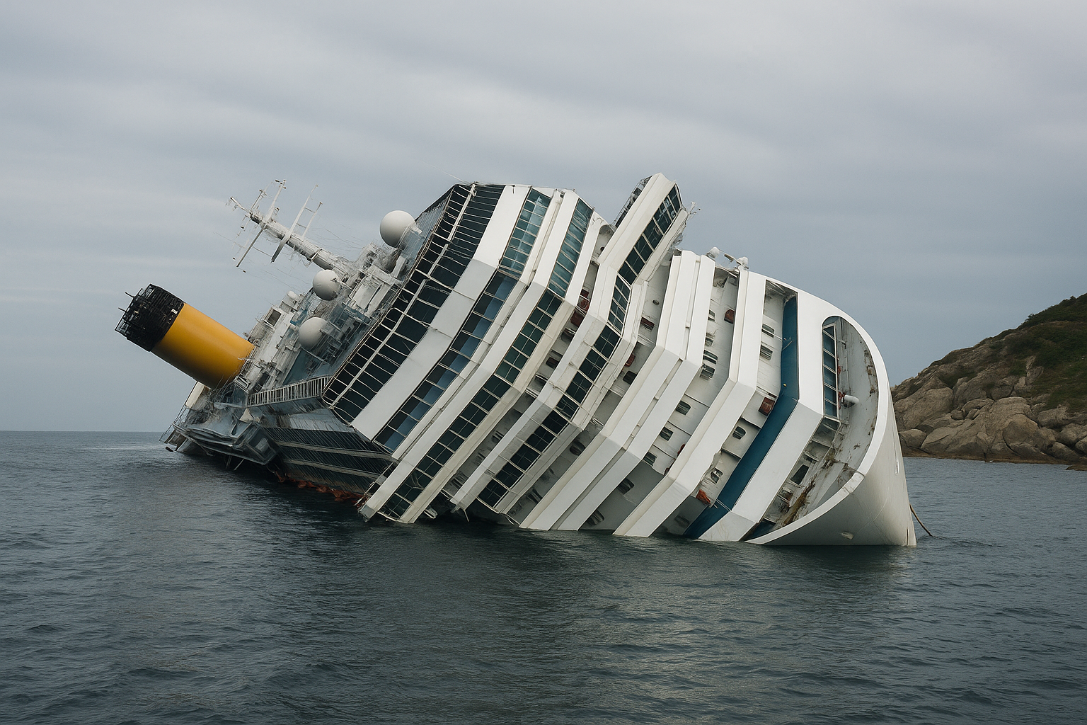 Costa Concordia: la nave fantasma del Tirreno