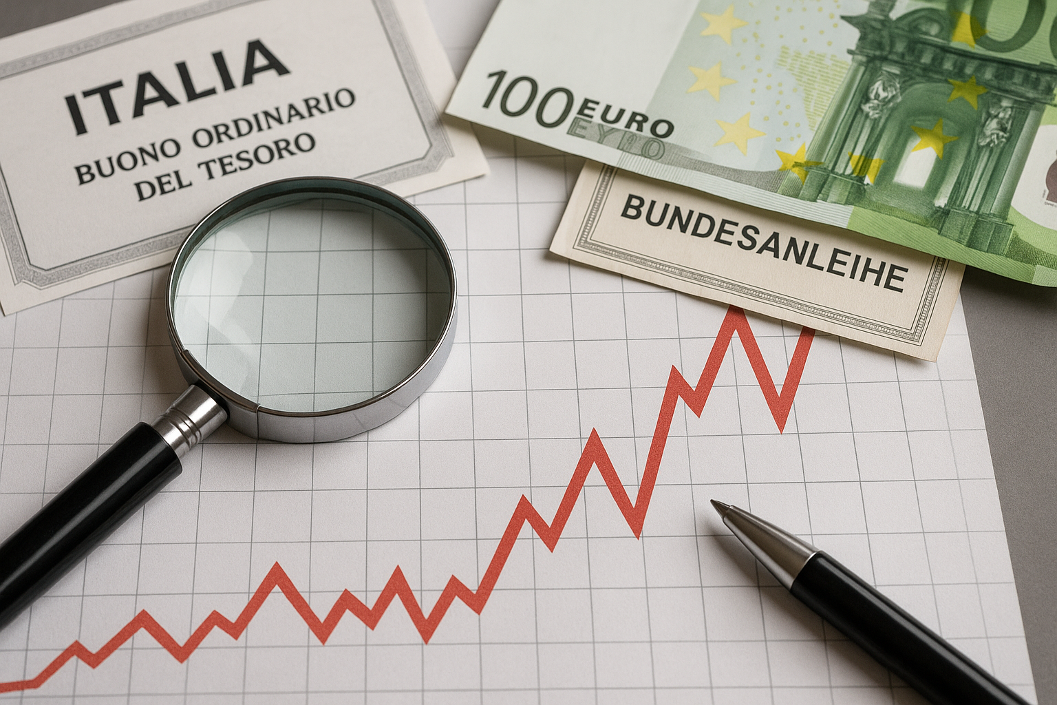 Spread Btp-Bund a 84 punti base: rendimenti sfiorano il 4%, cosa significa per i risparmiatori