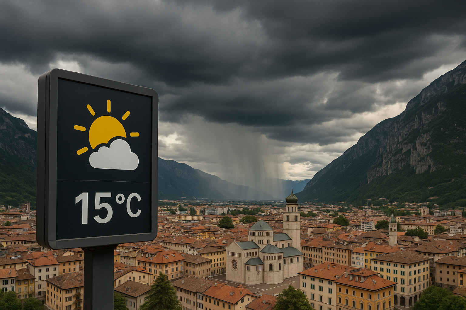 Previsioni meteo Trento: temporali in arrivo