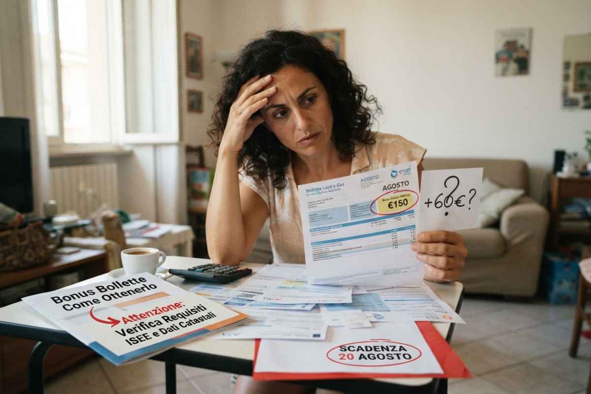 Bonus bollette, perché devi fare attenzione per avere l'aggiunta di 60 euro ad agosto