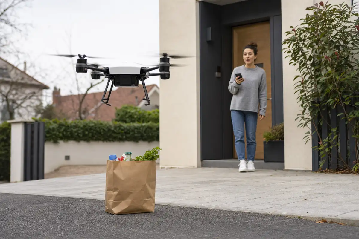 Il drone consegna la spesa in pochi minuti dall'ordine: il video diventa virale