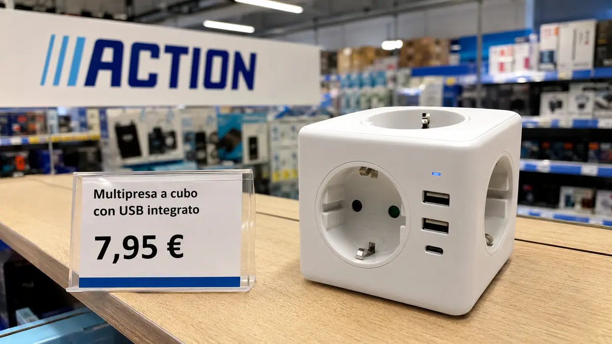 Multipresa a cubo con USB in vendita da Action