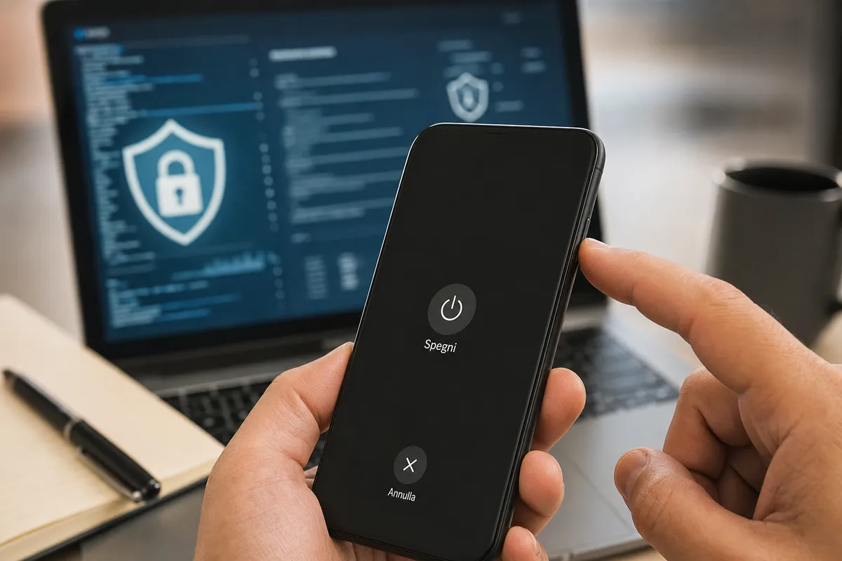 Per la tua sicurezza, devi assolutamente spegnere e riaccendere lo smartphone (anziché riavviarlo)