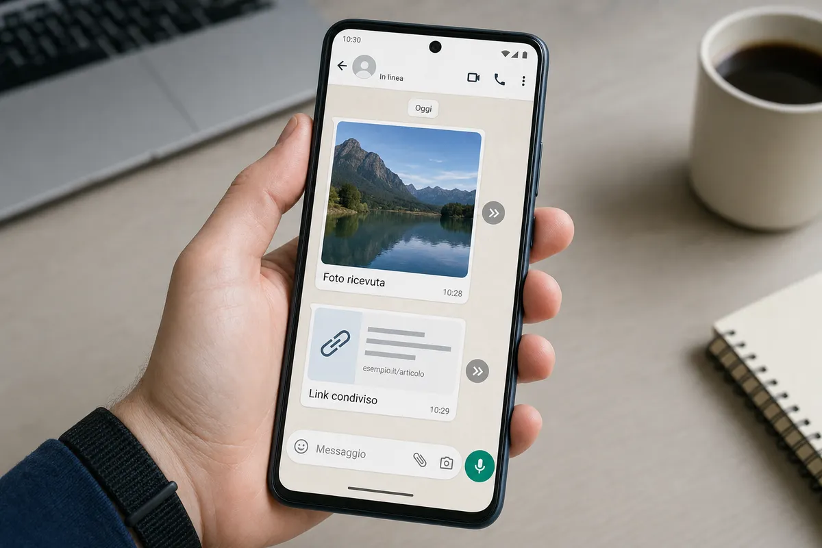Cosa significa l'icona con la doppia freccia su WhatsApp?