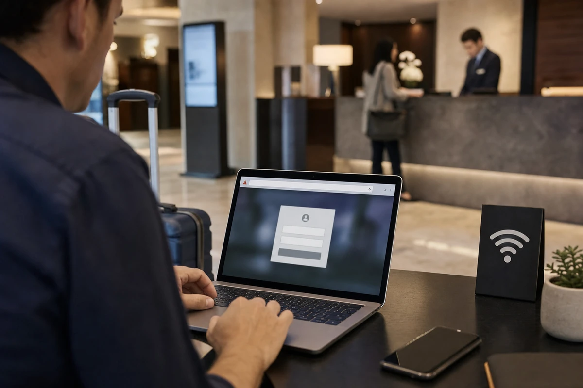 Attenzione durante il vostro prossimo viaggio: i criminali informatici stanno usando il Wi-Fi degli hotel per rubare gli account