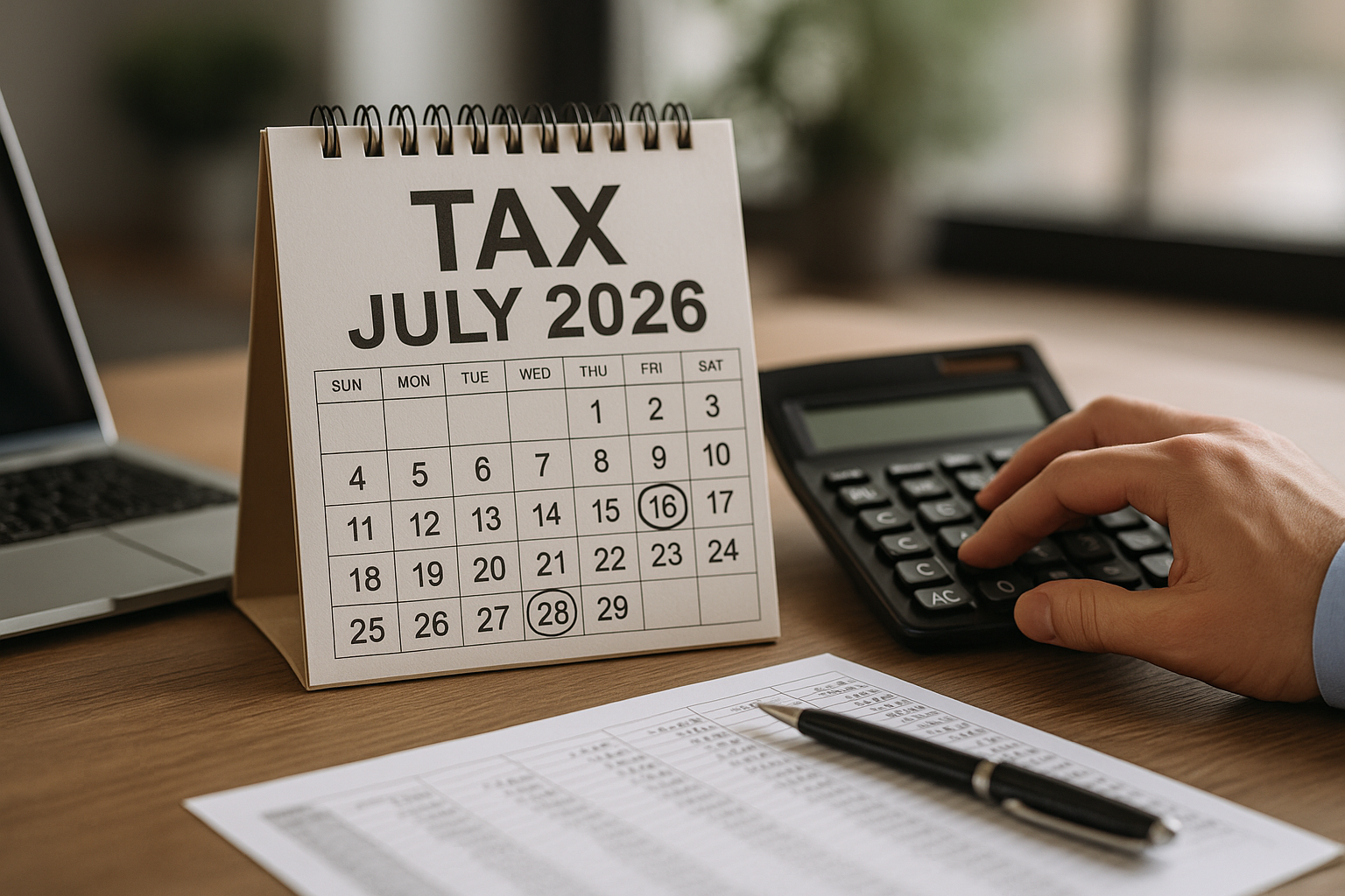 Scadenze fiscali 20-26 luglio 2026: saldo 2025 e primo acconto 2026, chi paga e come