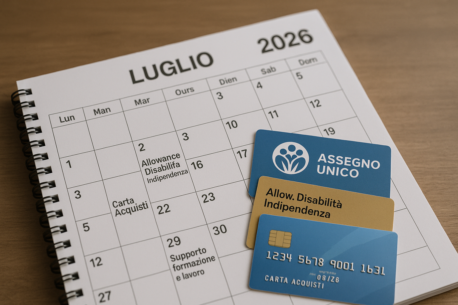 Accrediti Inps 20-26 luglio 2026: Assegno Unico, ADI e Carta Acquisti in arrivo
