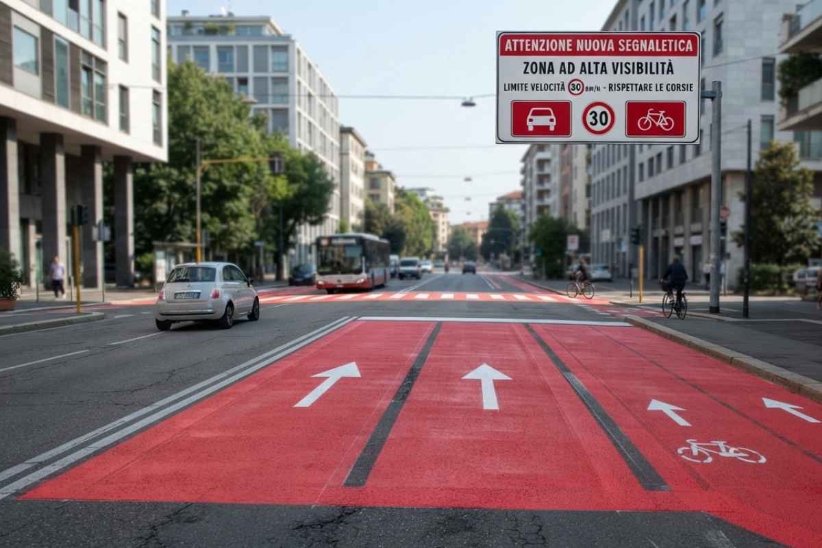 Strisce rosse sulla strada: cosa vuol dire la nuova segnaletica