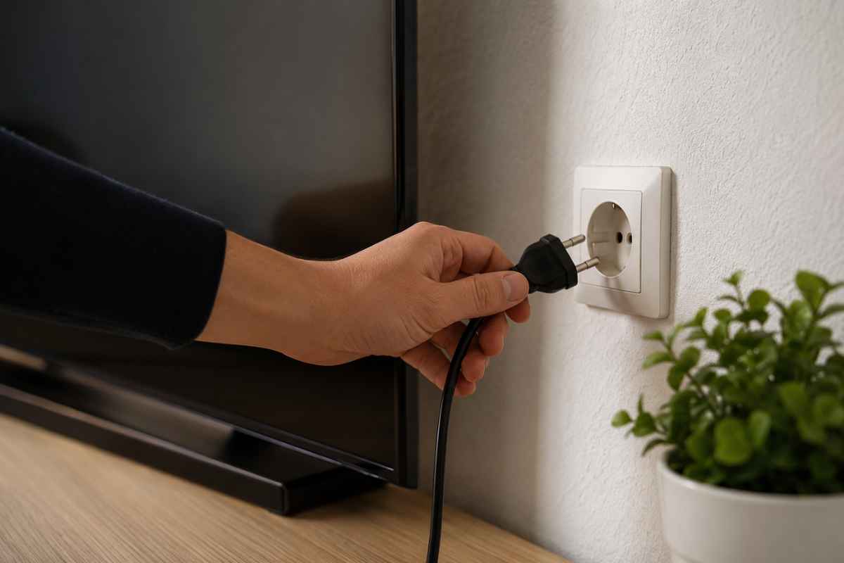 Bisogna scollegare la TV dalla presa di corrente dopo averla spenta? Ecco cosa dicono gli esperti