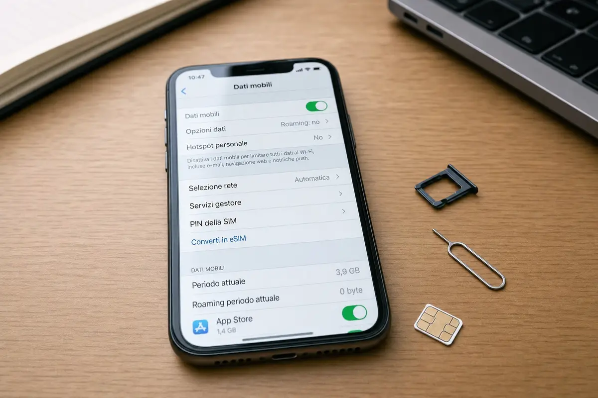 Come convertire la SIM fisica del tuo iPhone in una eSIM senza utilizzare il tuo operatore telefonico