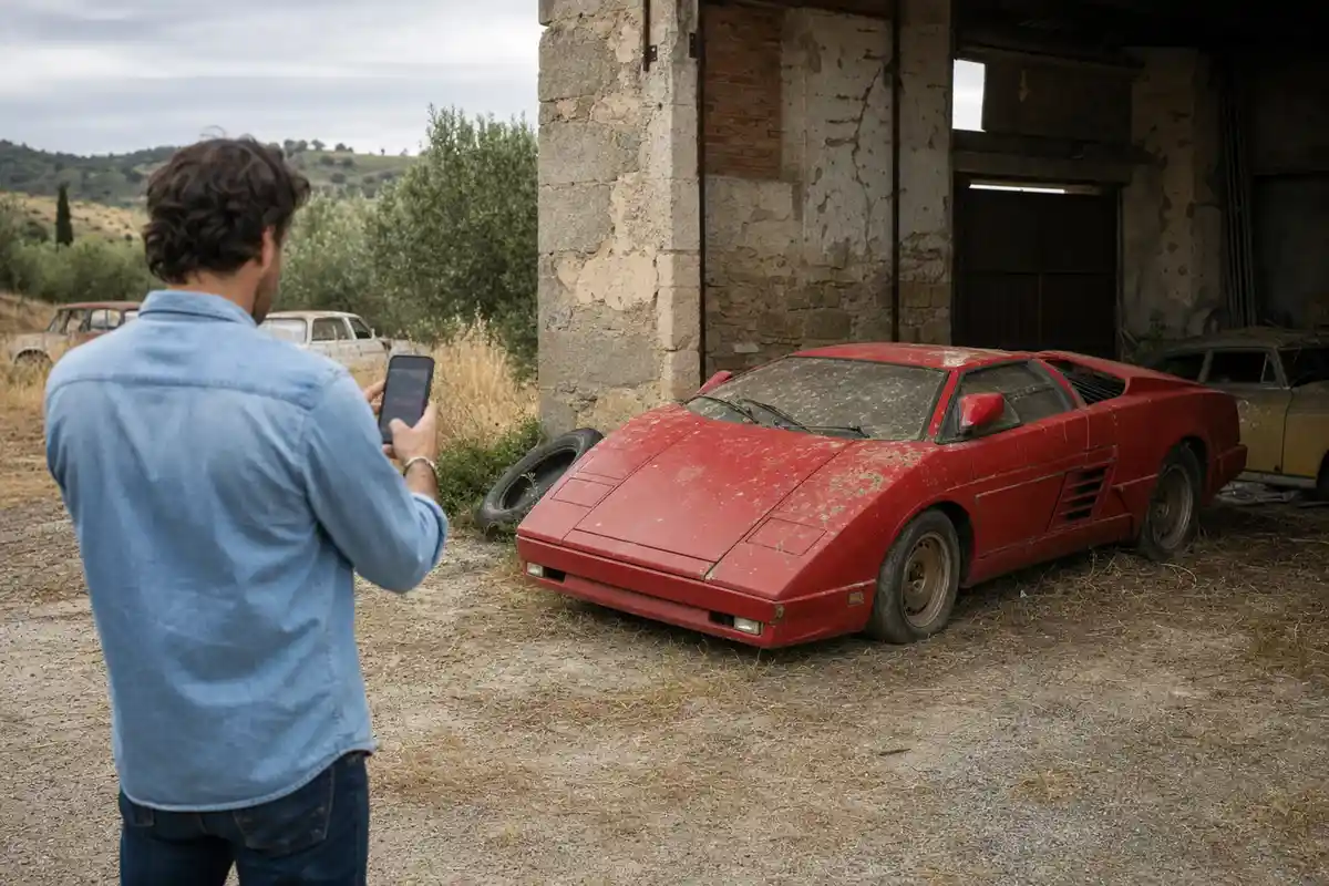 Ha trovato 2 Ferrari abbandonate su Google Maps e quando è arrivato c'erano davvero