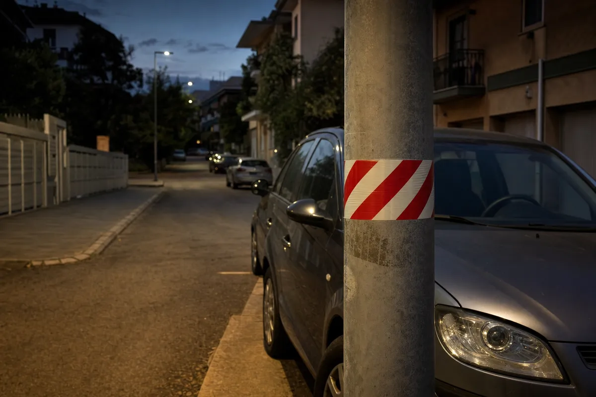 Hai notato un nastro rosso e bianco sui lampioni? Ecco perché è posizionato lì