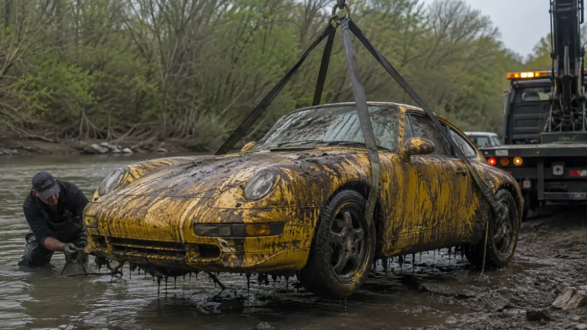 Hanno trovato questa Porsche spettacolare nel fiume: dopo 5 anni ecco come appare