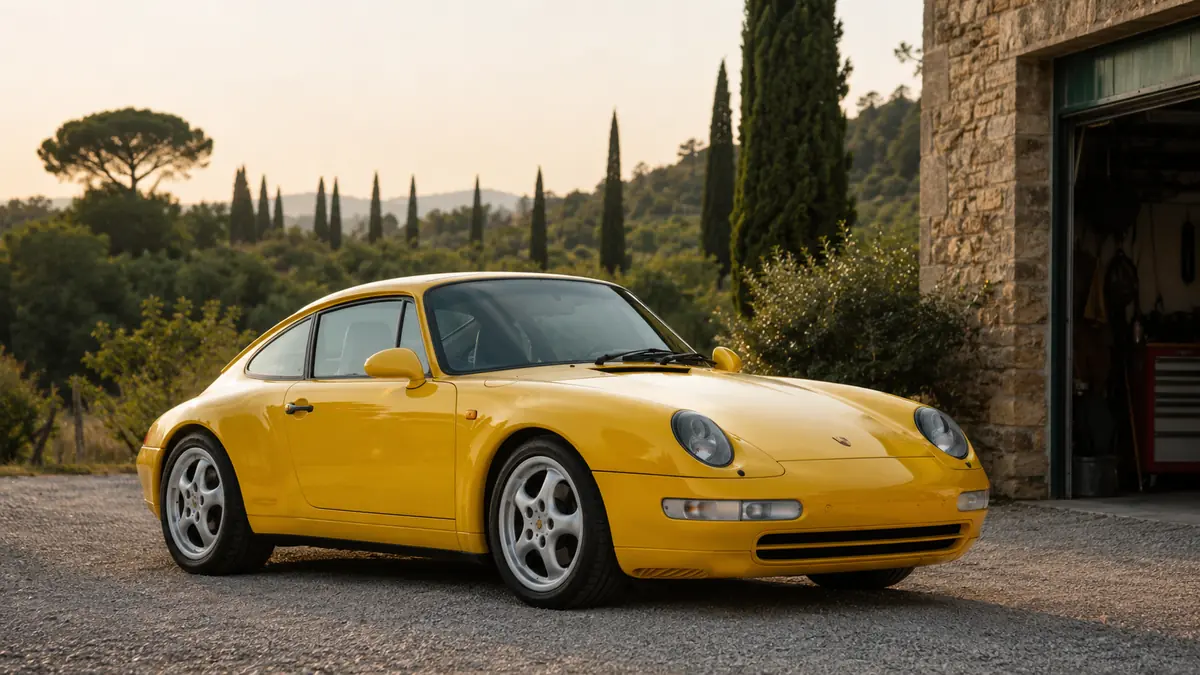 La Porsche gialla rinata dopo il restauro