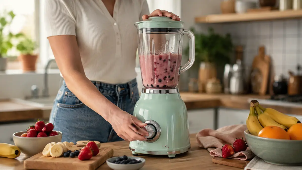 Smoothie preparato con il frullatore Silvercrest