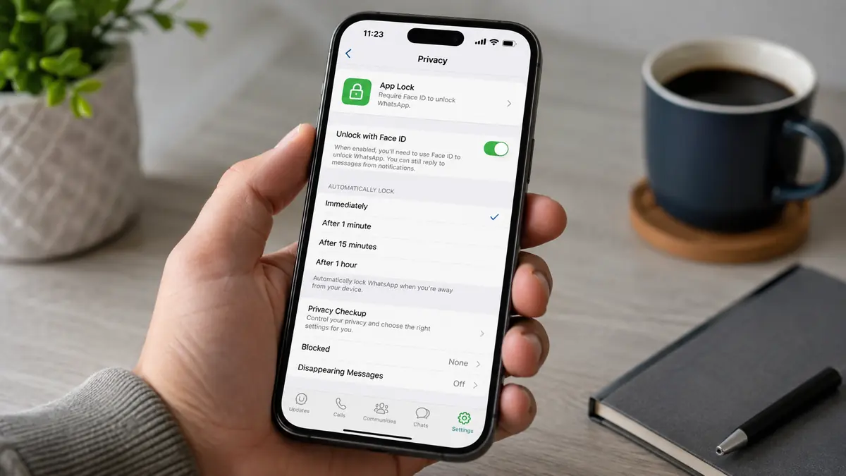 WhatsApp permette di bloccare subito l’accesso alle conversazioni