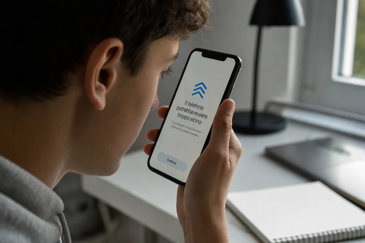 L'avviso nascosto di iPhone che protegge la vista quando lo utilizzi troppo vicino