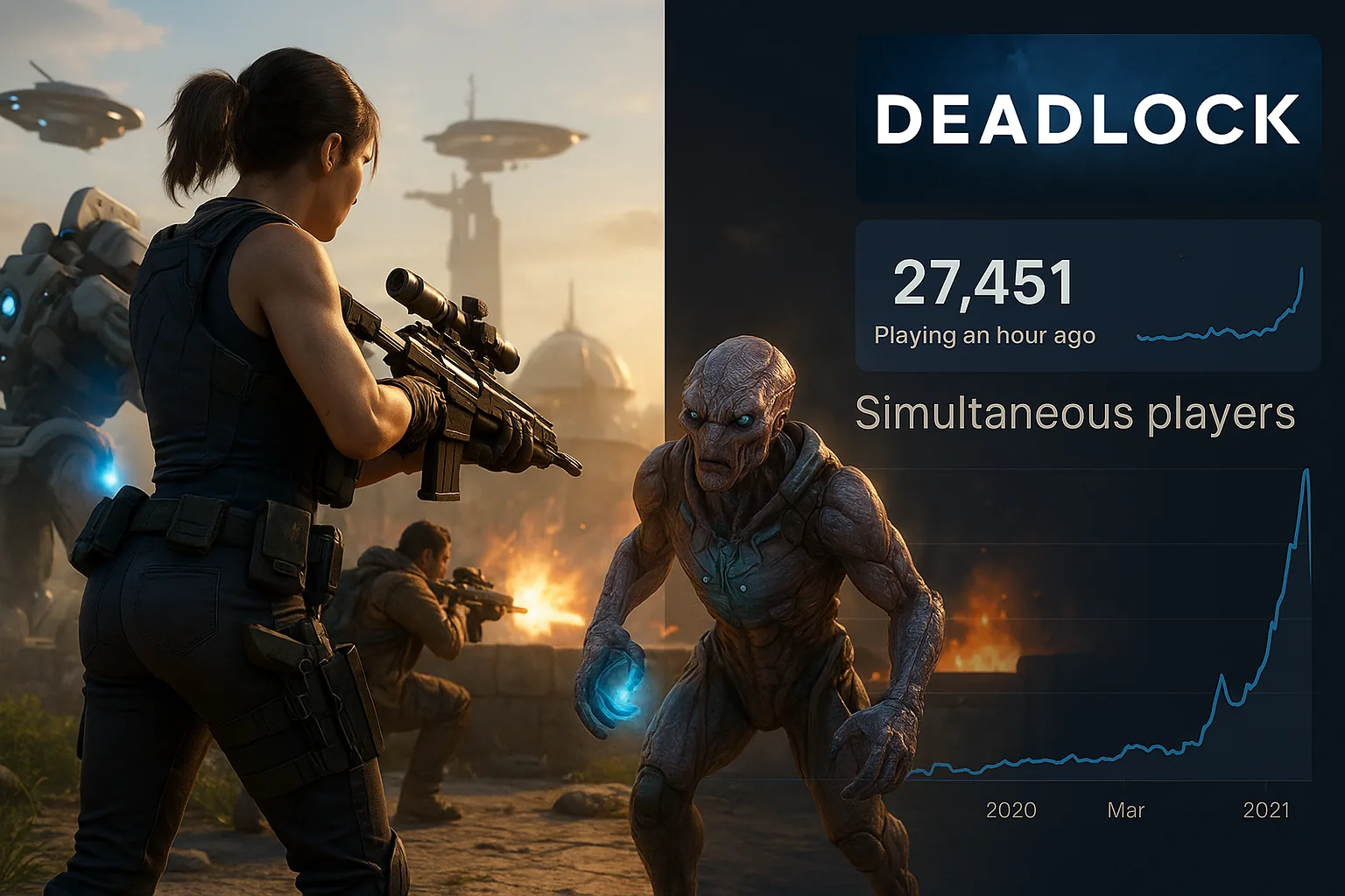 Deadlock supera 228.000 giocatori simultanei: come l'aggiornamento 'City Never Sleeps' di Valve ha riportato il gioco ai vertici di Steam