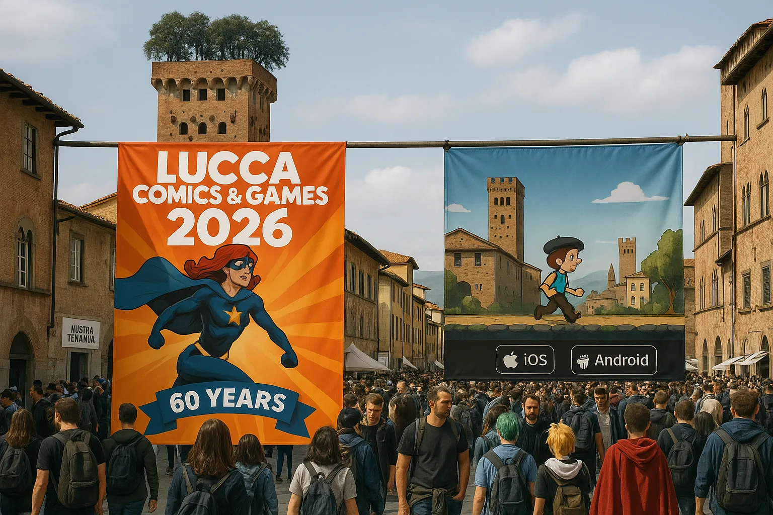 Lucca Comics & Games 2026: 60 anni celebrati con mostre a Palazzo Guinigi e videogioco gratuito