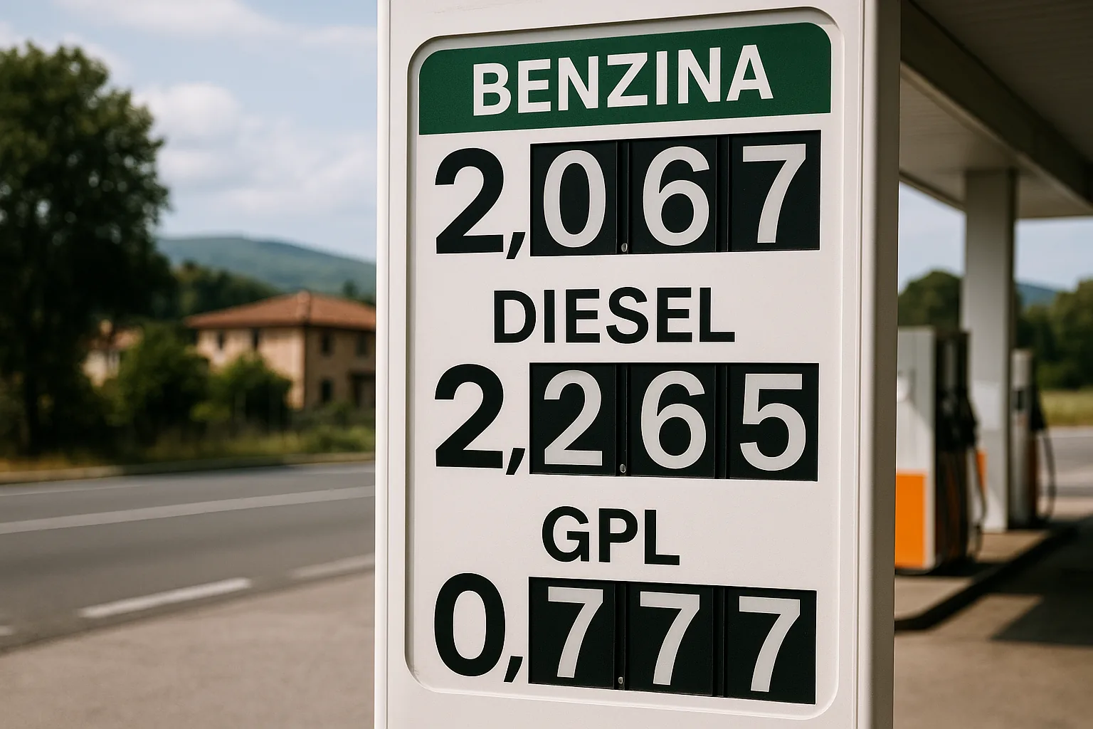Prezzo dei carburanti al 4 ottobre 2026: benzina a 2,067 €/l, diesel a 2,265 €/l