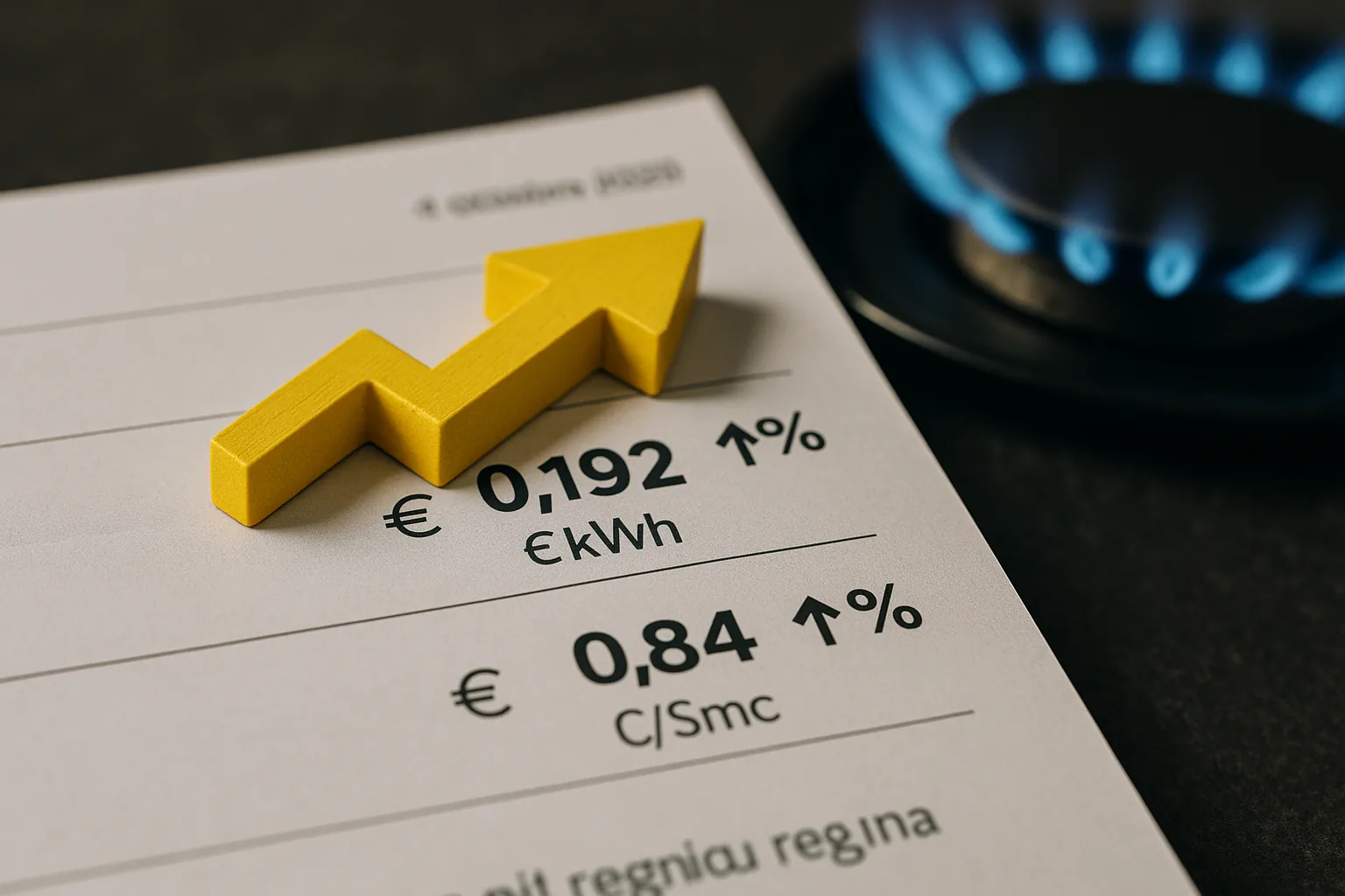 Energia elettrica e gas: PUN a 0,192 €/kWh e prezzo tutelato ARERA a 0,84 €/Smc a settembre 2026