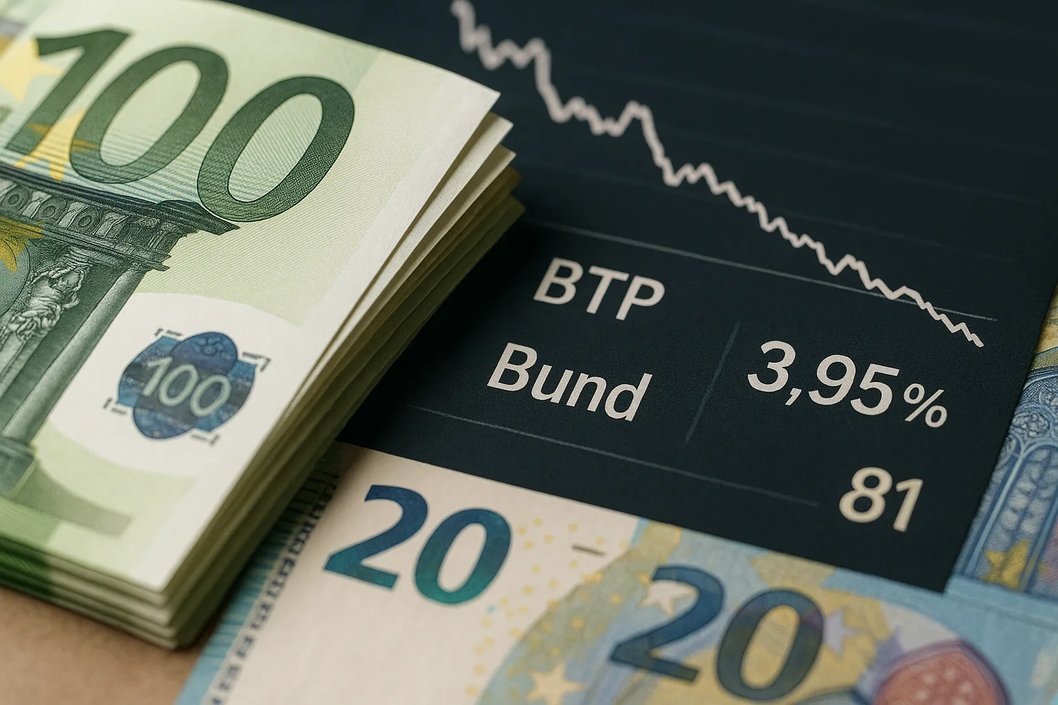 Spread Btp-Bund cala a 81 punti base: rendimenti italiani a 3,95% dopo la settimana record (2)