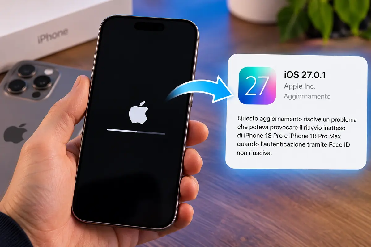 iPhone 18 Pro si riavvia da solo: Apple conferma il problema e pubblica la soluzione
